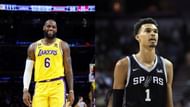 LeBron James, left, called Victor Wembanyama an alien.